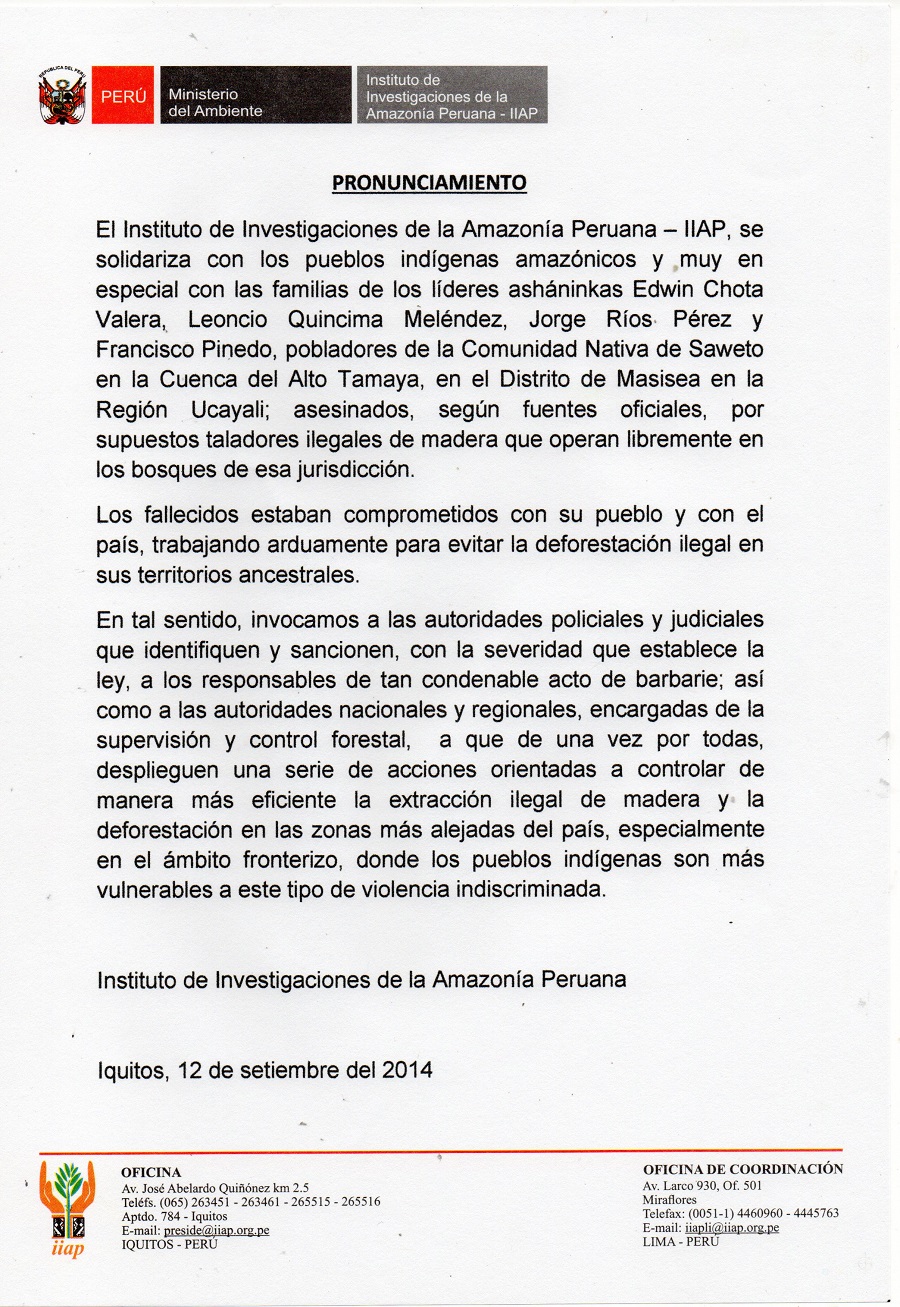 PRONUNCIAMIENTO